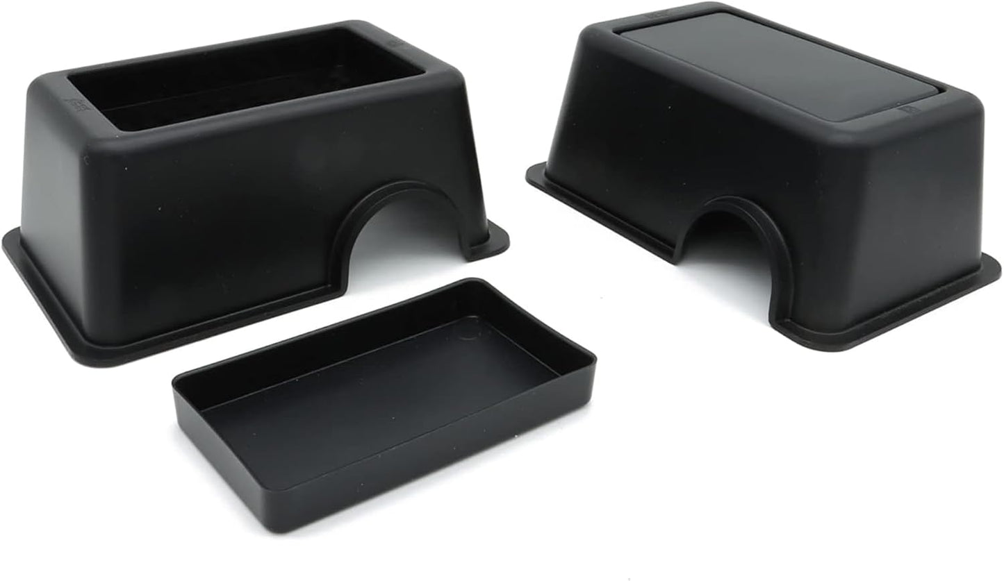 Reptile Hide Box Snake Hide Feel Secure and Safe, Gecko Hide (Black, Small 4 Pcs)