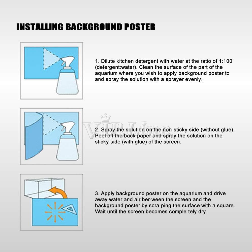 Rock Wall Aquarium Background Poster PVC Fish Tank Decor Landscape 24 36 48 72 (84" x 30"/ 213 x 76cm)