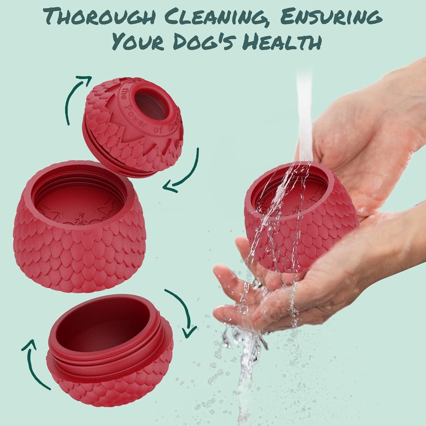 Enrichment Frozen Treat Toy for Dogs - 2-in-1 Dog Licking Toy & Dispensing Dog Puzzle Toy, Fillable Rubber Interactive Toy, Keeps Them Busy, Reduces Anxiety, Safe & Easy to Clean Red