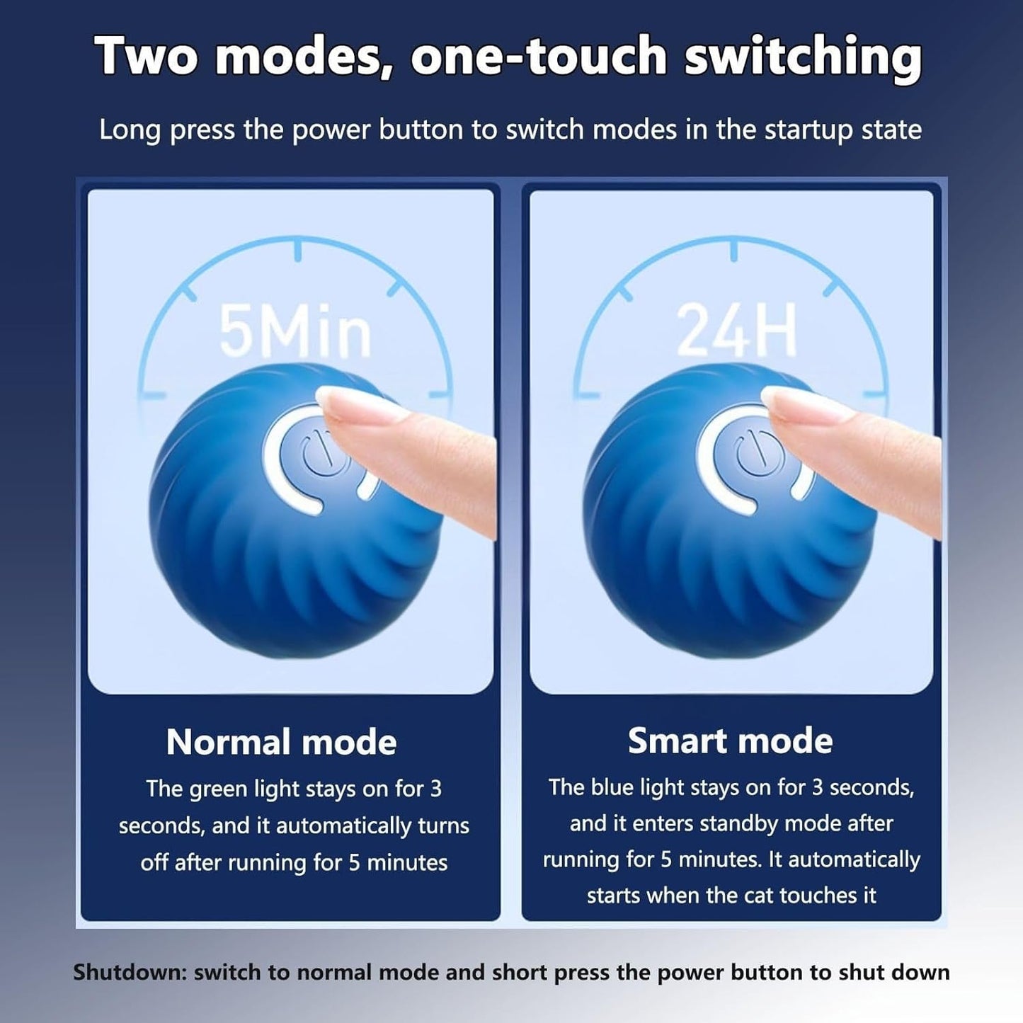 Zoomie Buddy 2.0, Zoomie Buddy for Dogs, 2 in 1 Smart Touch Interactive Dog Balls & Pet Feeder, 2.83" Diameter, Suitable for Small/Medium Dogs, with Fruit Plush Cover (2*Blue, Pineapple)