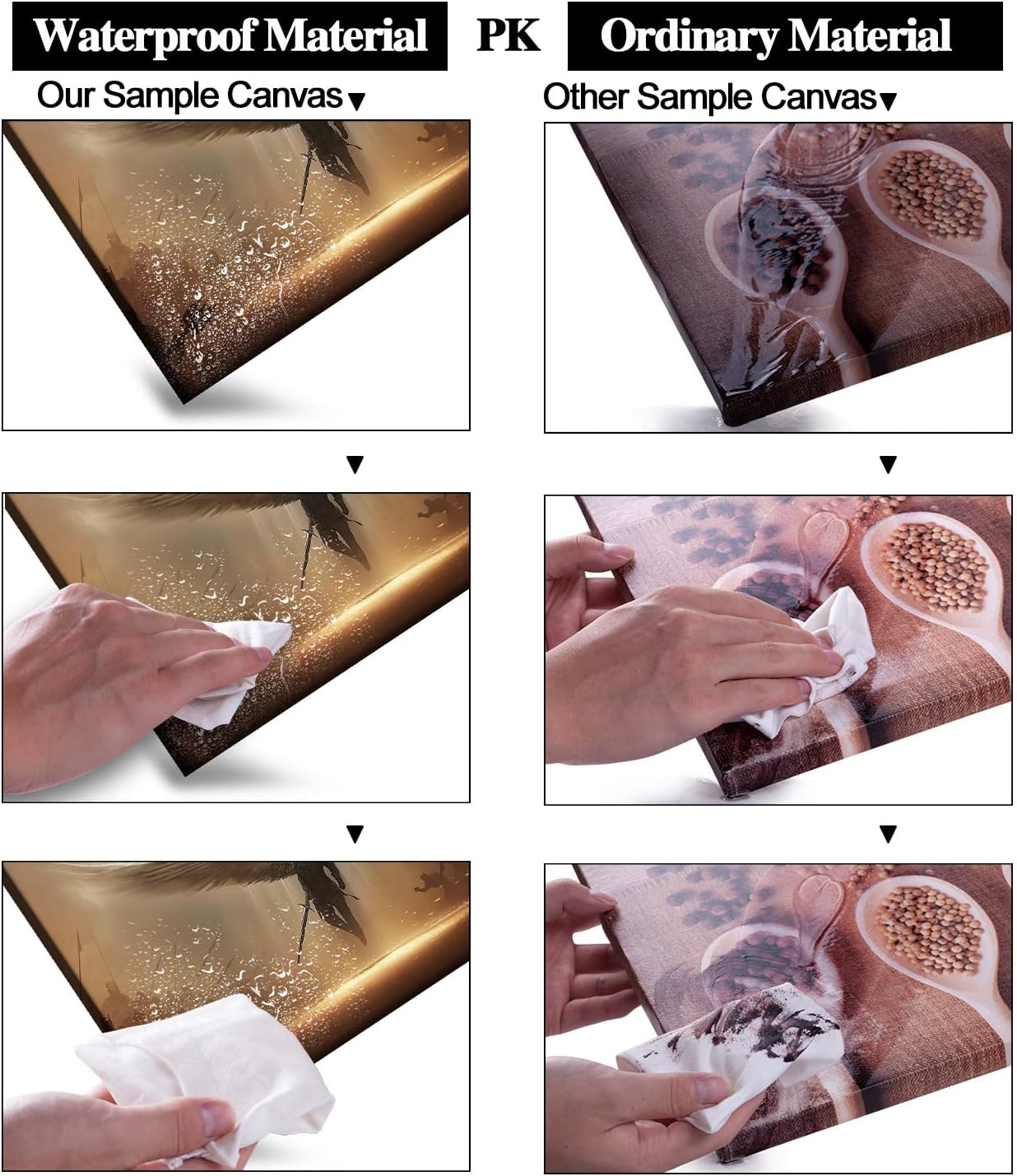 Fantasy Angel Stretched Canvas Wall Art for Living Room Bedroom Home Decoration,Abstract Anime Picture Print Painting Decor Artwork,Mysterious Wing Man Gallery Wrapped Gift,Inner Frame (32x48 Inches)