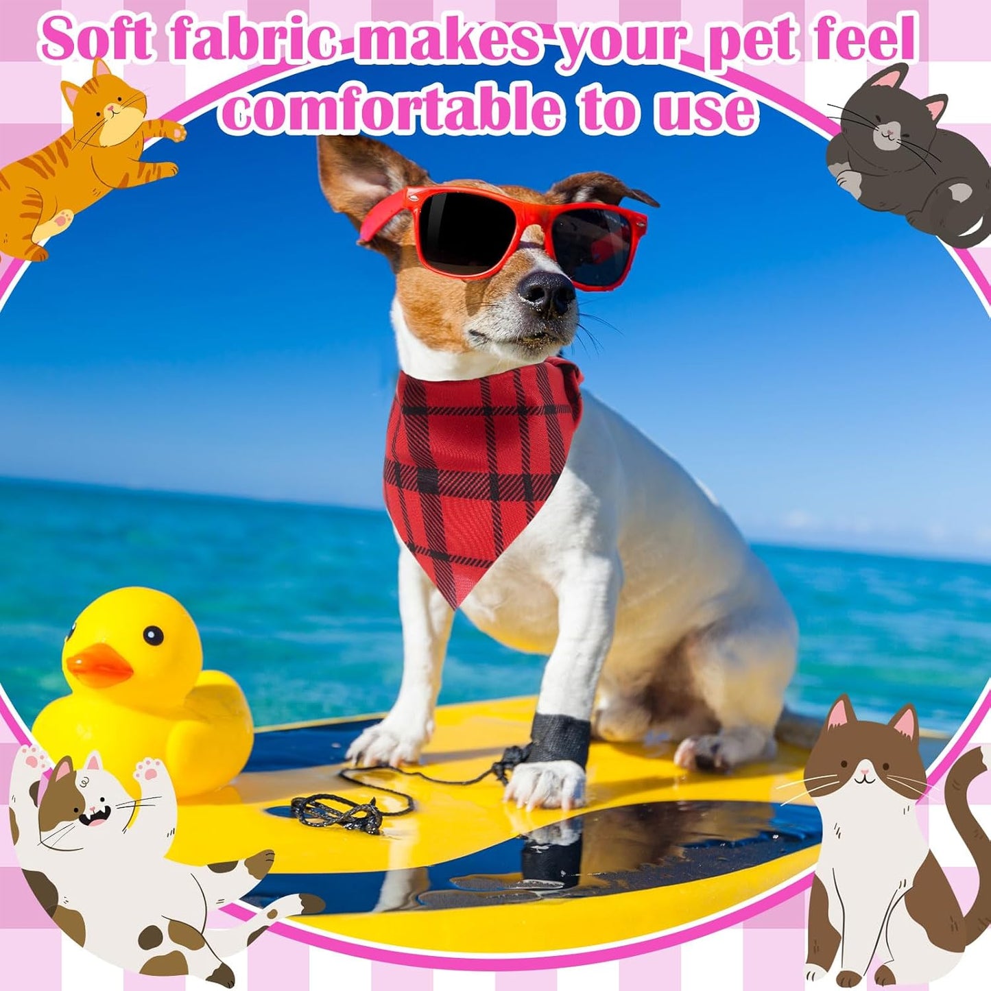 Sanwuta 120 Pcs Plaid Dog Bandanas Bulk Pet Scarves Adjustable Soft Cute Dog Triangle Scarfs for Medium Small Dogs Cats Large Puppy