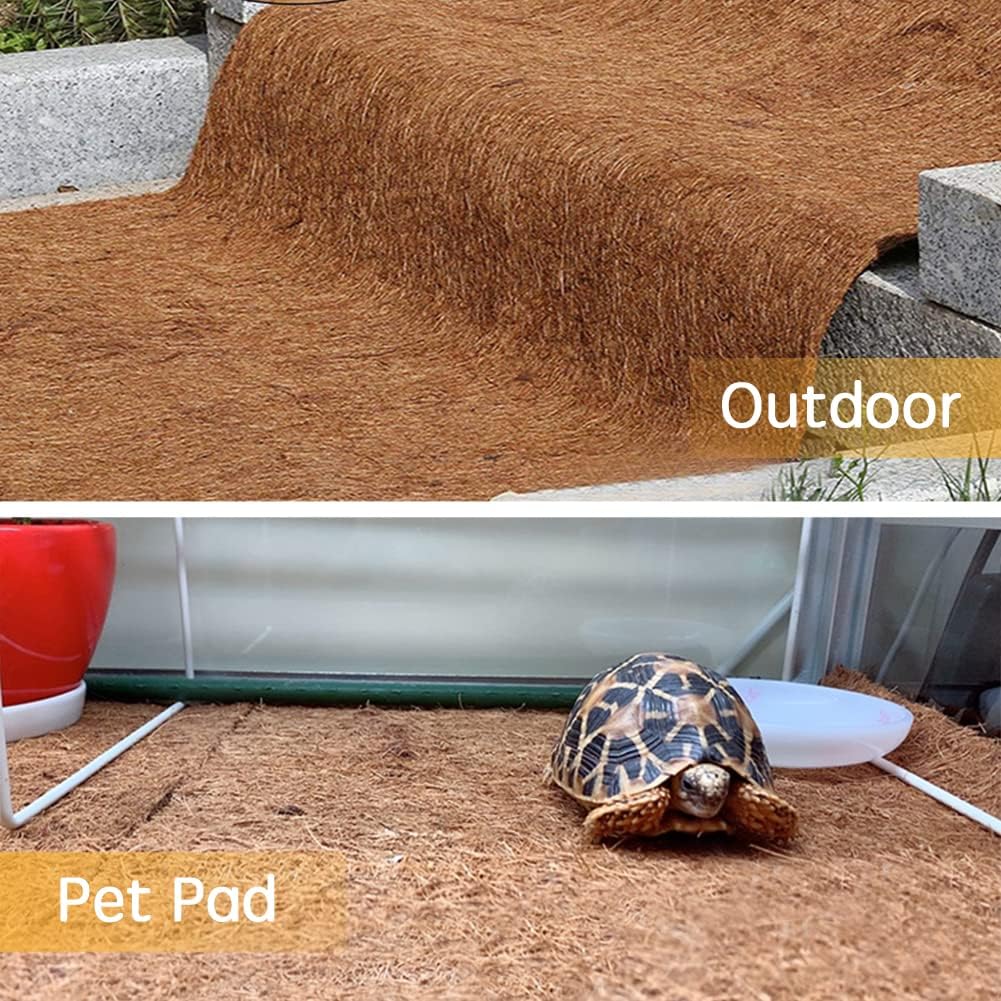 Coco Coir Liner, Yarrdfir 24x120 inch Natural Coconut Liners for planters Flower Basket, Reptile Carpet, Natural Coconut Fiber mat, Garden Decoration, Animal pet pad, Snow Mat