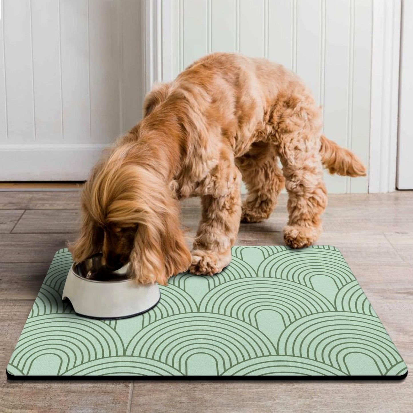 Dog Food Mats for Floors Absorbent, Pet Cat Food Mat - Quick Dry Dog Mat for Food and Water Boho Pet Supplies