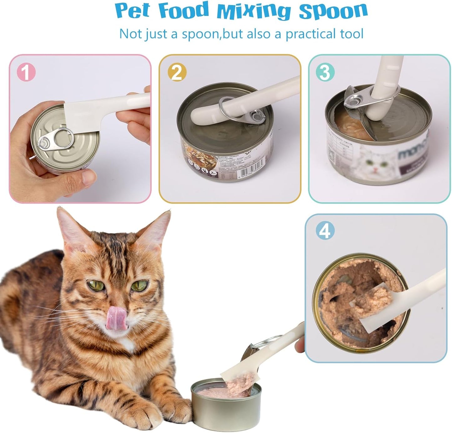 Cat Treat Dispenser Cat Treat Spoon Squeeze 8PCS Lickable Cat Holder with Cat Strip Feeder Spoon and Temptations Licky Treats Happy Cat Tube and Squeeze Up Cat Food Spoons for Wet Food (Sun Flower)