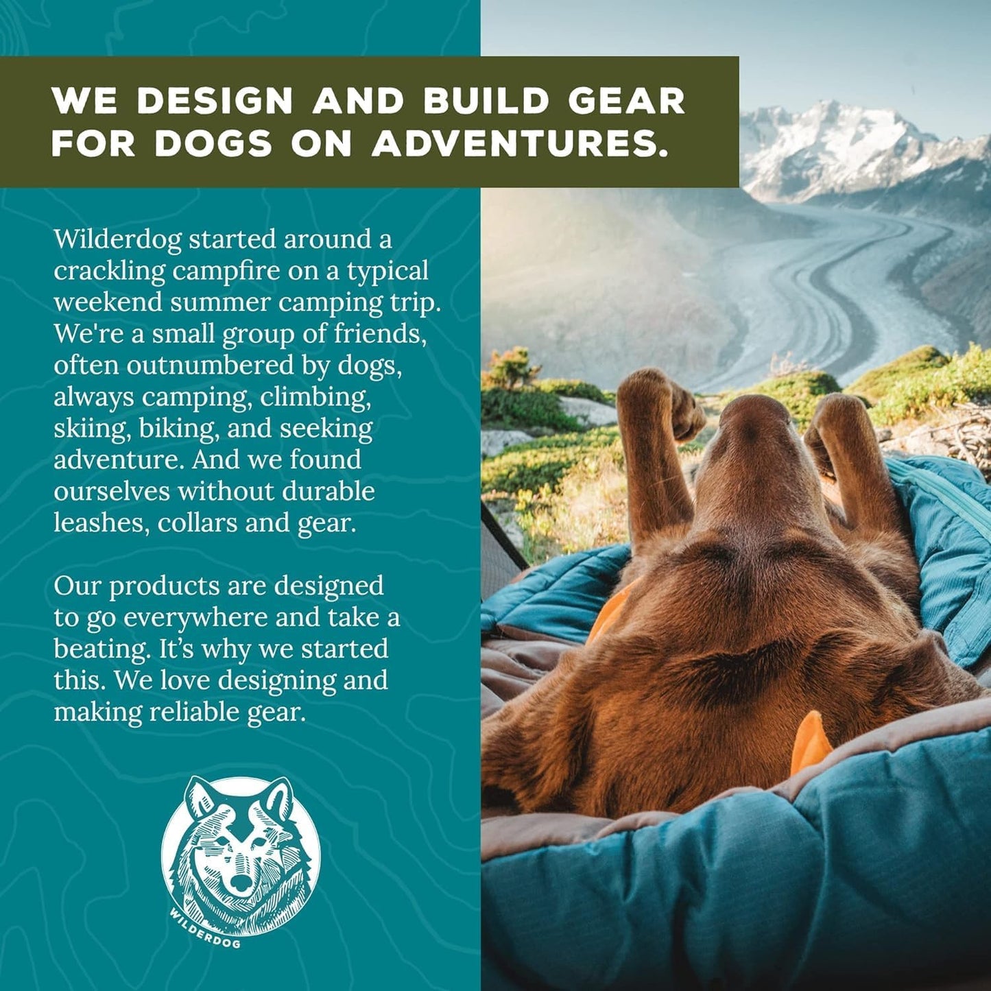 Wilderdog Dog Bandana with Lightweight Quick Drying Poly-Blend Mesh Material in Autumn Air