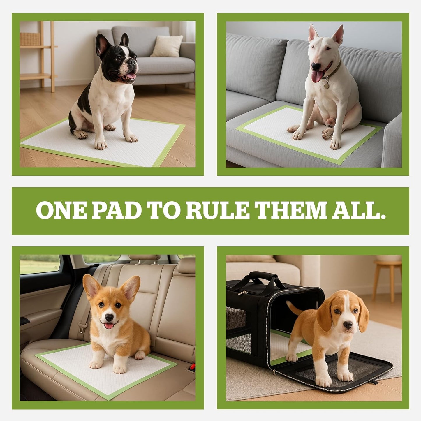 Pogi’s Puppy Pads with Sticky Tabs – Medium, Super Absorbent, Odor Blocking, 40-Count (18x24in)