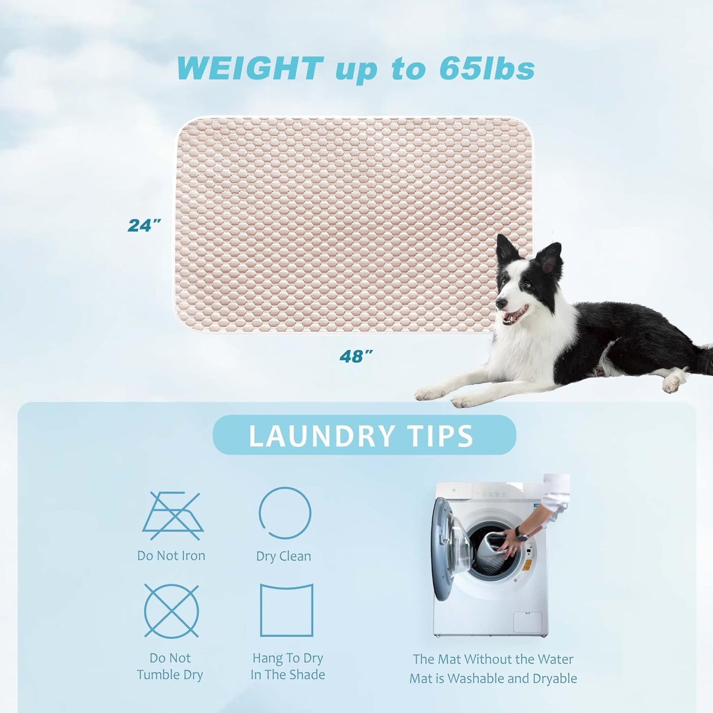 MICROCOSMOS Pet Cooling Mat & Sleeping Pad- Breathable Bubble Surface, EZ Clean. Keep Cooling for Pets, Kids and Adults in Summer.(Brown, 48" x 24")