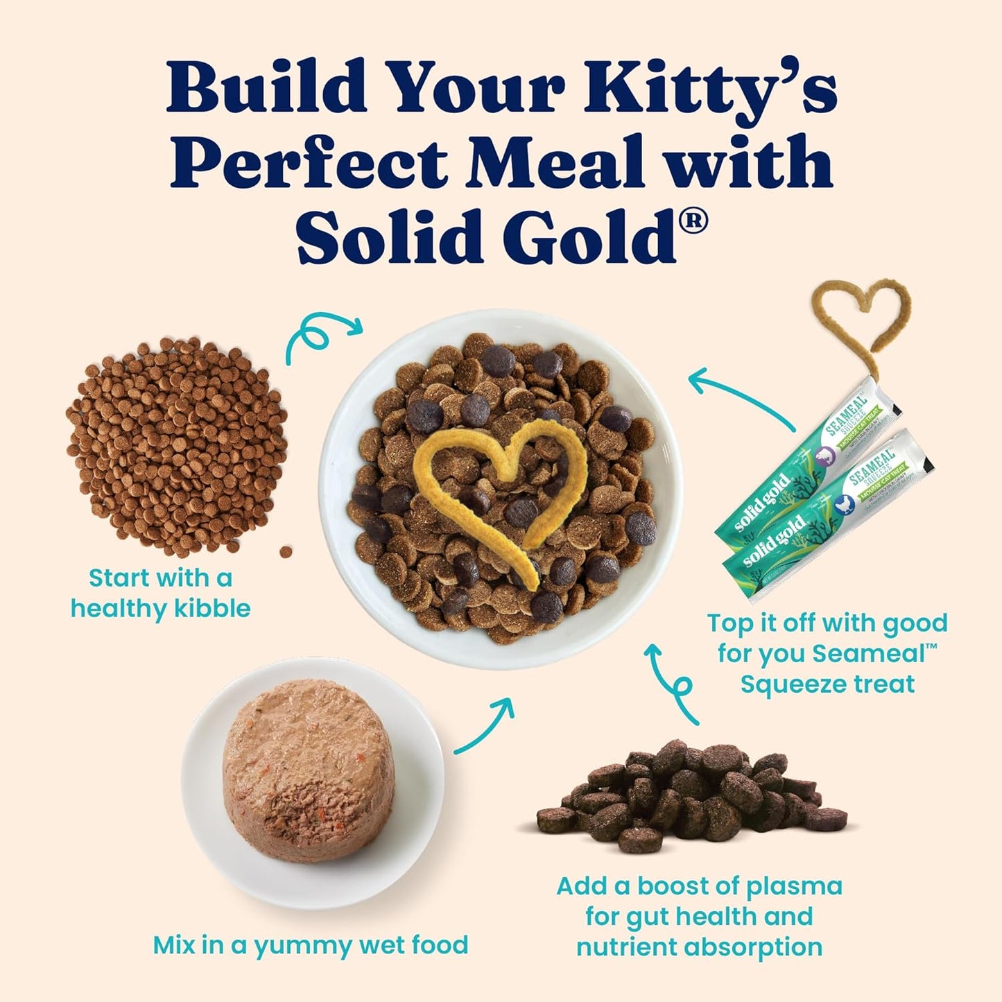 Solid Gold Tropical Blendz Salmon Pate in Coconut Oil - Nutrient-Rich Wet Cat Food for All Life Stages, 16 Pack