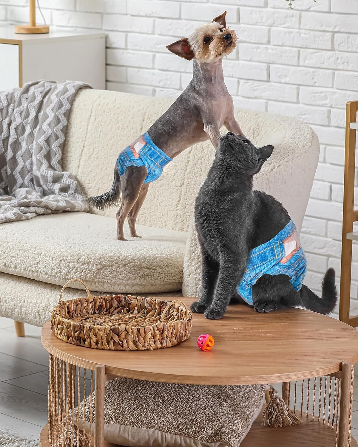 Pet Soft Dog Diapers Female, Doggie Diapers for Female Dogs, Disposable Super Absorbent Pet Diaper for Cats & Dogs in Heat Period, Urine Incontinence, Medium 20 Count