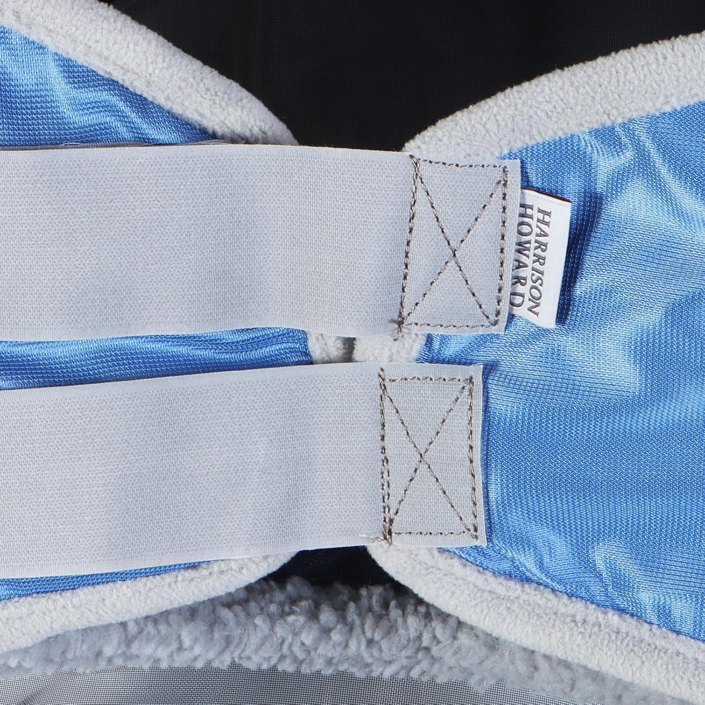 Harrison Howard CareMaster Pro Luminous Horse Fly Mask Large Eye Space Standard with Ears UV Protection for Horse Royal Blue S Pony