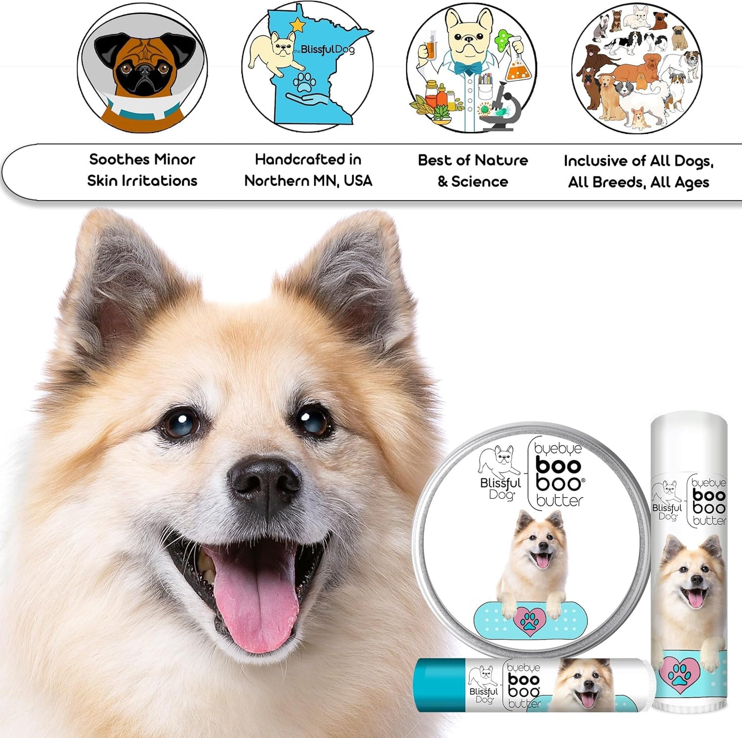 The Blissful Dog Icelandic Sheepdog Boo Boo Butter, 2 Ounce
