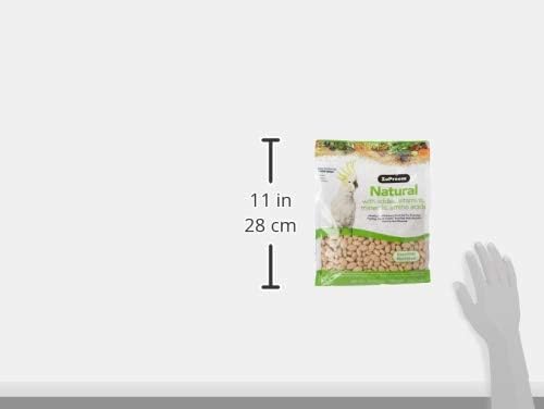 ZuPreem Natural Bird Food, Bird Feed Pellets for Amazons, Cockatoos & Macaws, ZuPreem Core Nutrition, Made in USA, Added Vitamins, Cockatoo Food, Macaw Feed, (Large, 3 lb Bag)