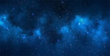 24X16IN Starry Aquarium Background, Art Starry Fish Tank Decorations Background, with 8 EVA Double-Sided Tape