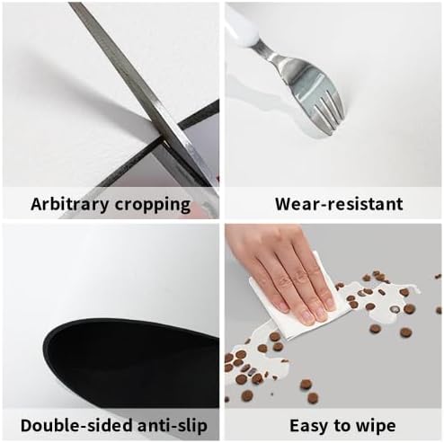 Wildflower Butterfly Dog Food Mat Absorbent Bowl Mats No Stains Quick Dry Waterproof Pet Cat Placemats for Food and Water, 30x45cm