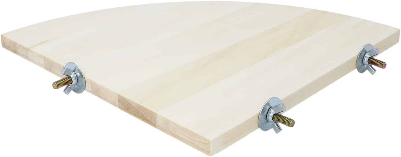 Wontee Bird Perch Stand 2 Pack Wooden Platform Corner Ledge for Budgies Cockatiels Conures African Greys Rats Gerbils Chinchillas Squirrels (XL (9.4"x9.4")