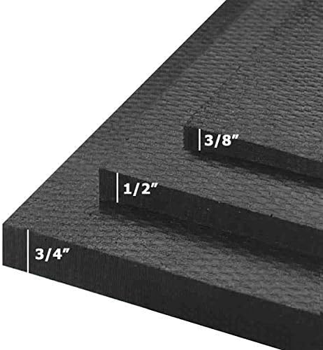 American Floor Mats - Heavy Duty Stall Tiles - Stable/Horse Tiles - Thick, Durable Rubber Flooring Solid Black 6' x 10' Set 3/4" Thick (15 Tiles Total)
