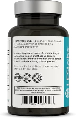 LES Labs Inflammatory Health – Joint Support, Muscle Function & Relaxation, Mobility– Turmeric, Boswellia, Quercetin, Ginger & CoQ10 – Non-GMO Supplement – 60 Capsules