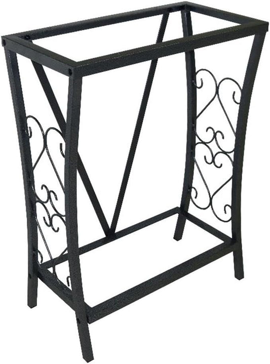 MAKLAINE Traditional Steel 10 Gallon Metal Aquarium Stand in Black