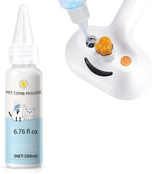 Pet Steam Brush Spray Refill for Dogs & Cats – Concentrated Waterless Shampoo, 3-in-1 Grooming Spray Comb Mist, 1*Shampoo(Steam Brush not Included)