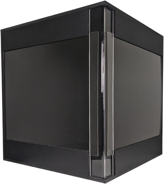 Premium PVC Reptile Enclosure, 40 Gallon, Easy Assembly, Moisture-Proof, Heat Retention, Sliding Doors, Ventilation, Bio-Active Setups, Non-Reflective Black Finish, Made in USA (Clear Brace)