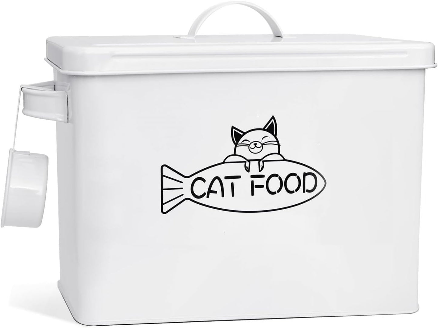 Large Dog and Cat Food Storage Container, Farmhouse Pet Food Storage Containers with Lid and Dry Food Scoop, Durable Airtight Cat Food Container, Great Gift for Pet Owners