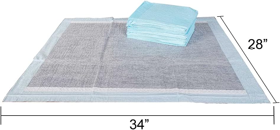 BV Charcoal Puppy Pads XL 40 Count 28"x34" - Leak-Proof Pee Pads for Dogs with 6-Layer Absorbent Design & Built-in Attractant - Dog Pad Extra Large with Charcoal for Odor Control - for Large Dogs