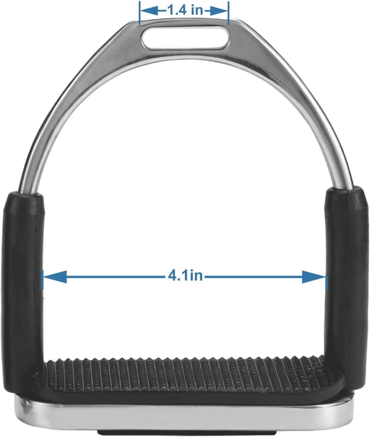 Flex Stainless English Saddle Stirrups Iron Pads Knee Ankle Stress Pain Relief