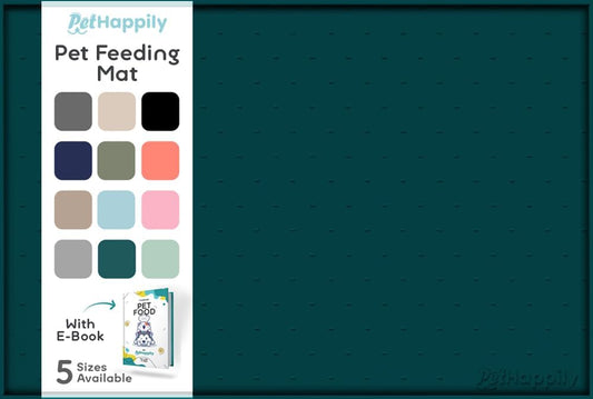 Dog Food Mat - Raised Edges Dogs Mat for Food and Water Prevent Spill, Waterproof Cat Food Mats Protect Floors, Easy Clean Dog Bowl Mats for Food and Water, Silicone Pet Food Tray