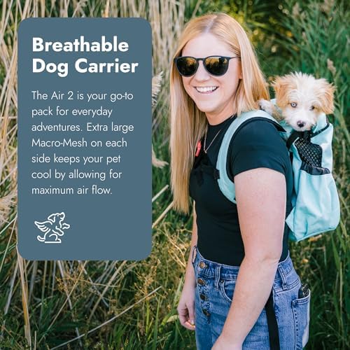 K9 Sport Sack Air 2 - X-Small, Jet Black - Ideal for Dogs with 9-12” Back Length - Durable, Breathable Backpack-Style Carrier - Perfect for Walks, Short Hikes & Public Transportation