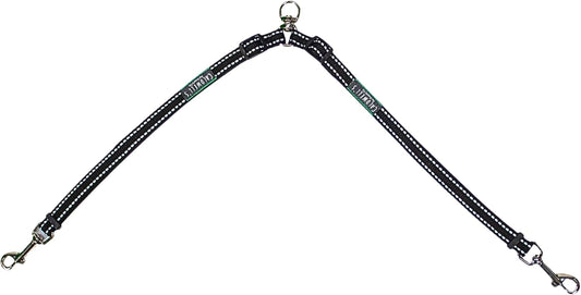 Caldwell's Pet Supply Co. Leash Coupler, Two Dog Leash Splitter to Split Leashes for Walking 2 Dogs, Tangle Free Double Dog Leashes Connector, Adjustable Attachment for Small or Medium Dogs