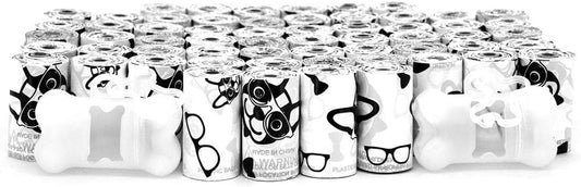 Best Pet Supplies Dog Poop Bags (900 Bags) for Waste Refuse Cleanup, Doggy Roll Replacements for Outdoor Puppy Walking and Travel, Leak Proof and Tear Resistant, Thick Plastic - White