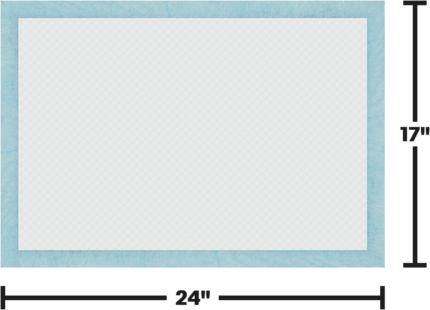 BV Small Puppy Pads 100 Count 17"x24" - Leak-Proof & Absorbent Pee Pads For Dogs with 6-Layer Design, Rapid Dry Sheet & Built-In Attractant - Dog Pad with Odor Control, Perfect for Puppies&Senior Dogs