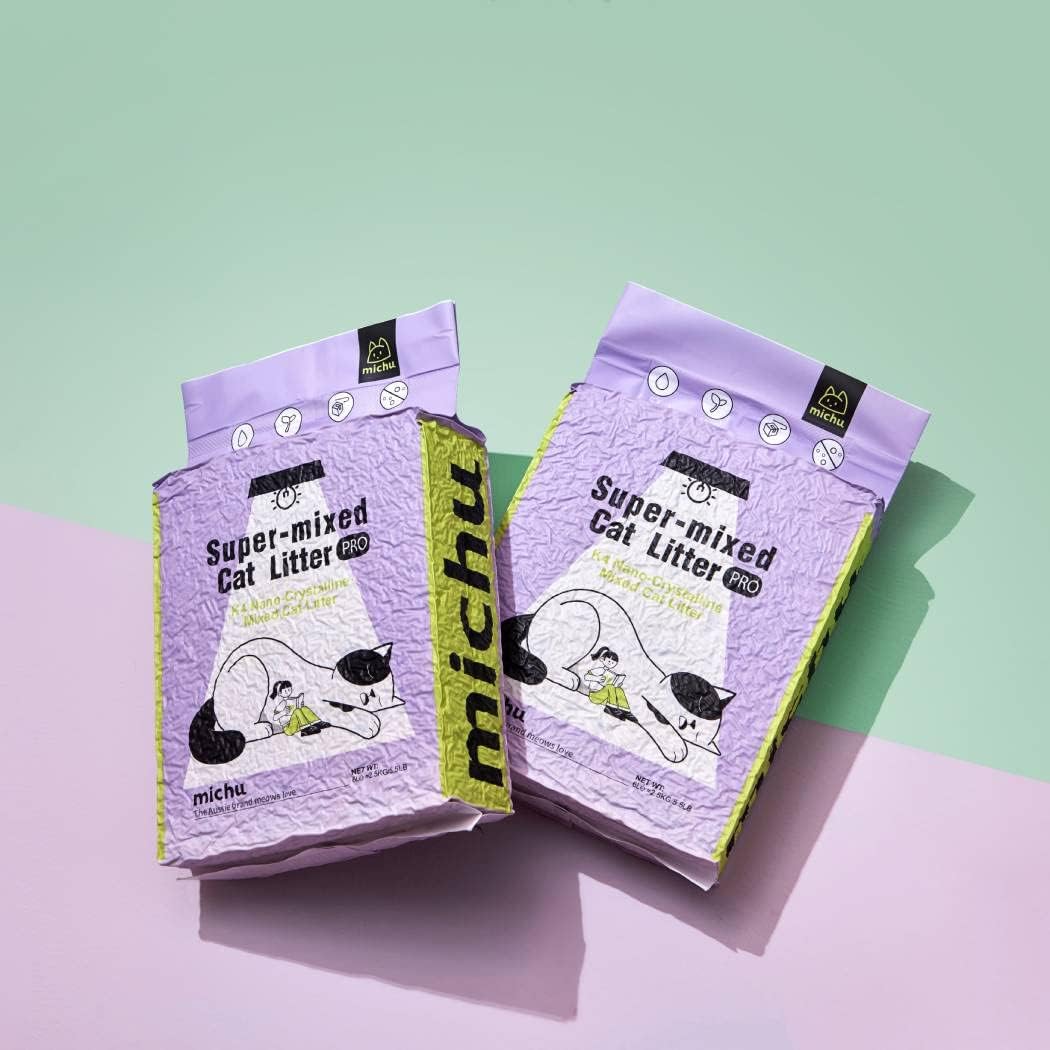 Mixed Tofu Cat Litter, Heavy Duty Flushable Kitty Litter, 5.5Lb/88Oz Original 8 Pack