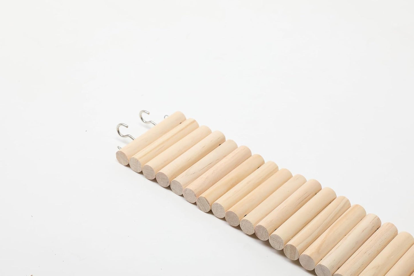 SIMENA Wooden Hamster Suspension Bridge Toy, Hamster Fencing, Natural Climbing Ladder for Dwarf Hamsters, Syrian Hamsters, Mice, Gerbils & Small Pets (Plain, 15.75")