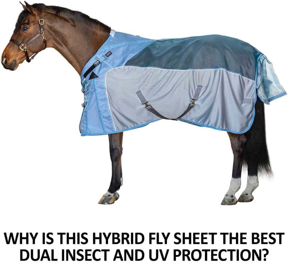 Schneiders Adjusta-Fit Mosquito Mesh Hybrid II Horse Fly Sheets | Ultimate Insect & UV Protection for Equine Comfort