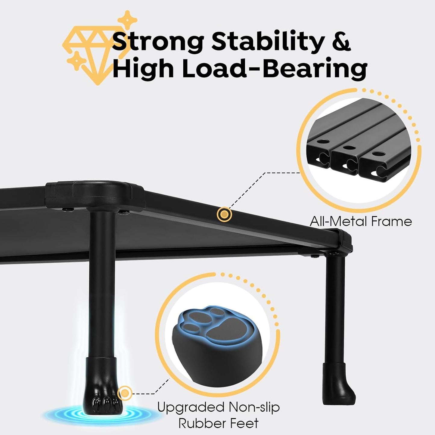 Veehoo Chew Proof Elevated Dog Bed, Durable Raised Training Platform for Large Dogs, Indoor or Outdoor Pet Cot System for Place, Agility, CWC2420CP