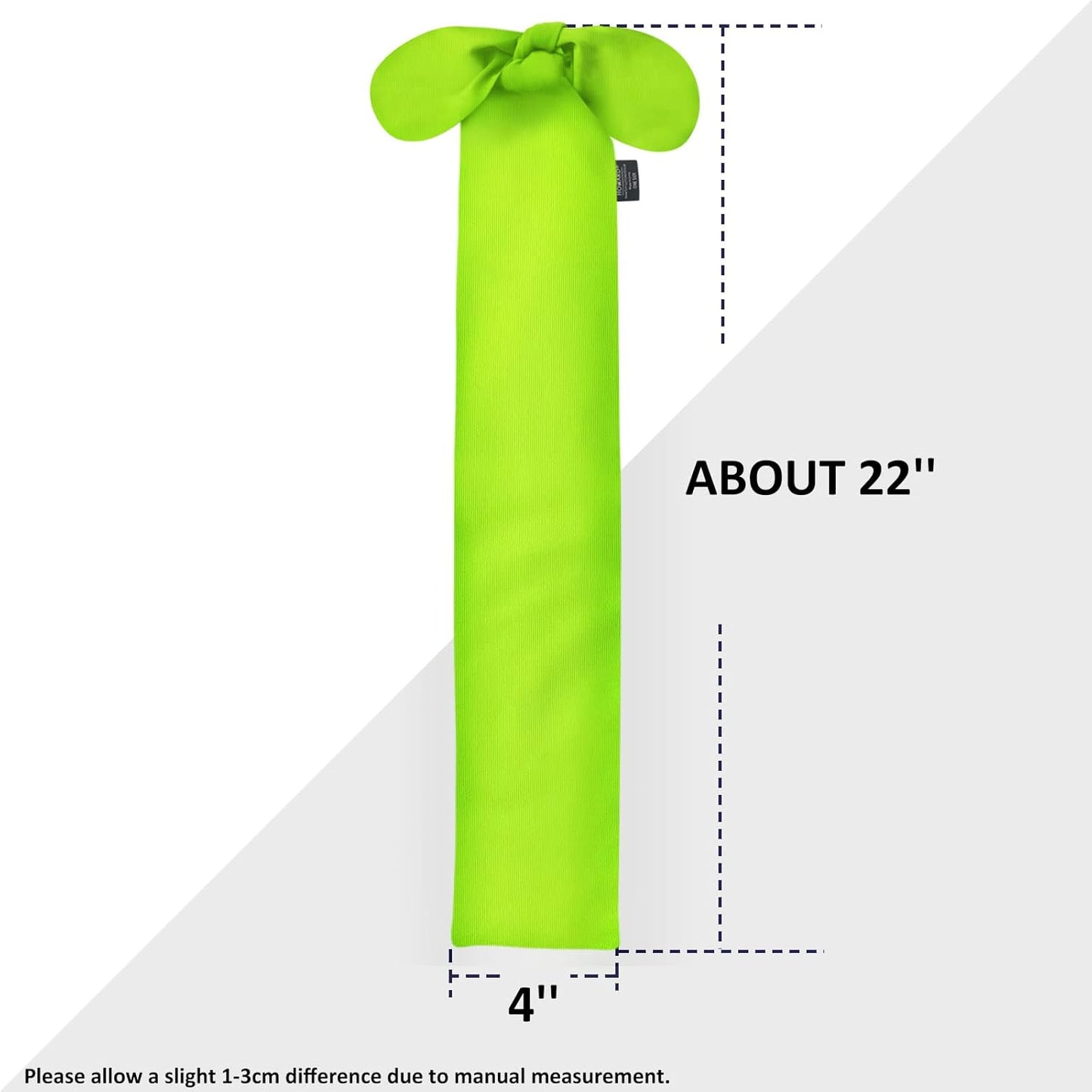 Harrison Howard Stretchy Tail Bag Breathable Horse Tail Guard Slip on Design Protect Horse Tail 2 Strand Closure Straps Keep Tail Clean & Protected 22" L Length Makes Grooming Easy-Fluro Lime