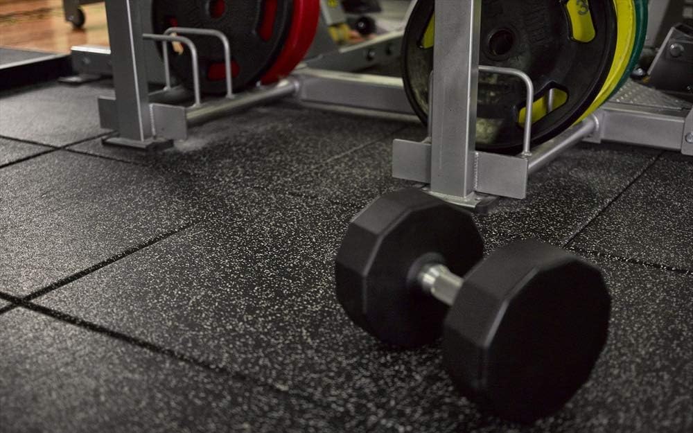 American Floor Mats - Extreme Rubber Gym Tiles - 1 inch Thick, Colorful Rubber Mats - Superior Shock and Sound Absorbing - Red 4 Pack (16 sq ft)