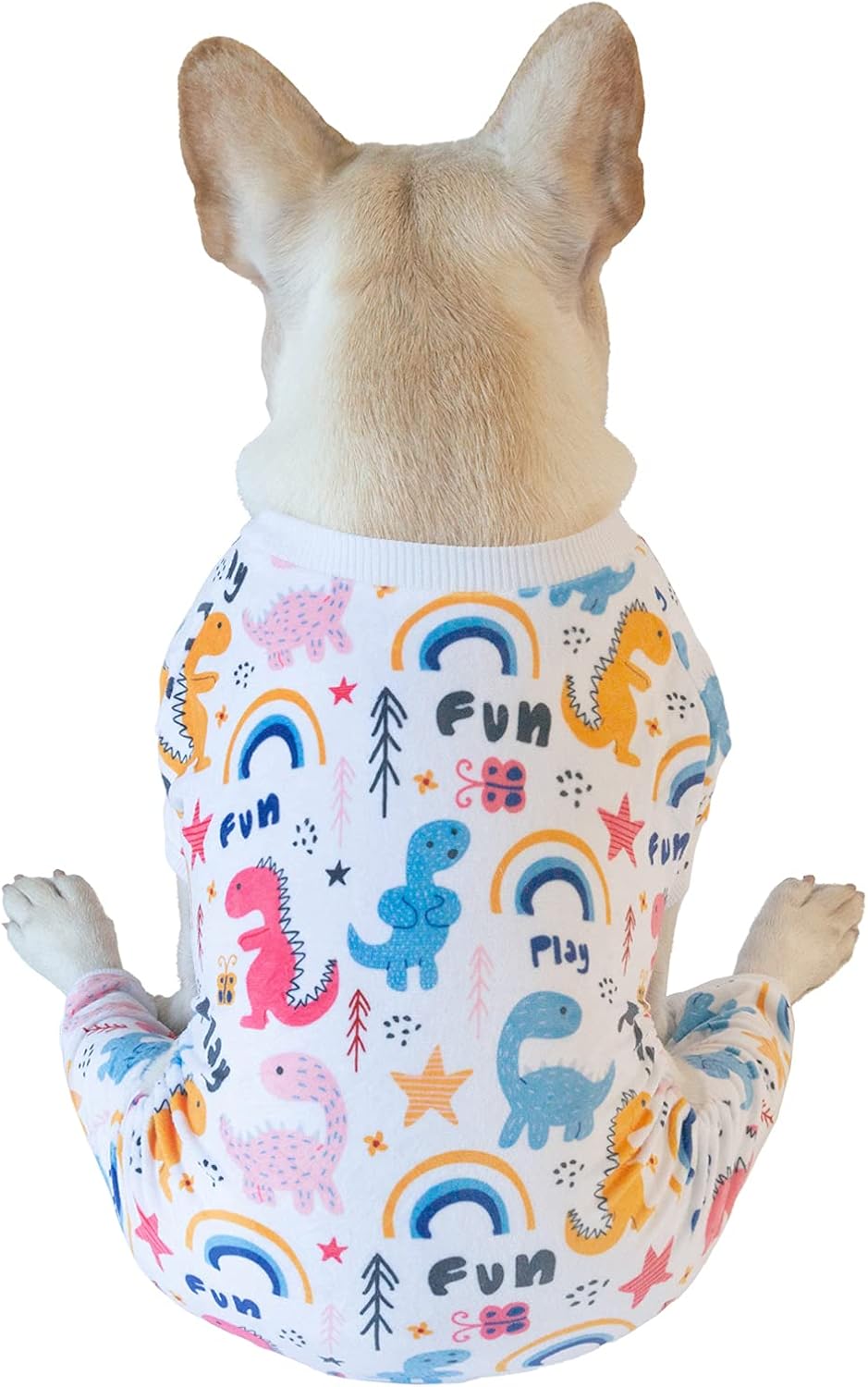 CuteBone Small Dogs Outfit Soft Puppy Onesies Pjs Dog Pajamas Pet Coat Cat Apparel Comfy Doggie Jumpsuit Bodysuit for All Seasons P159S