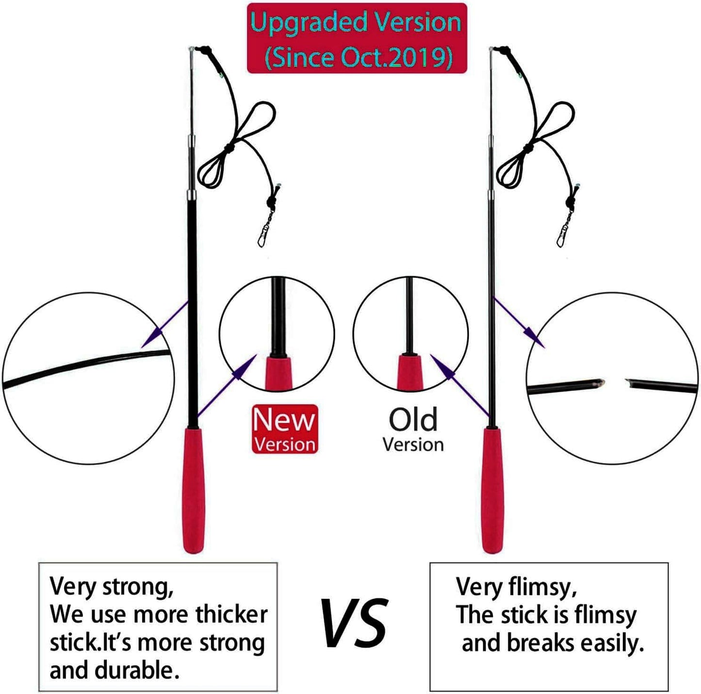 Retractable Cat Toy Wand, 12 Packs Interactive Cat Feather Toys, 9 Assorted Teaser Refills with Bell for Kitten (Pink)