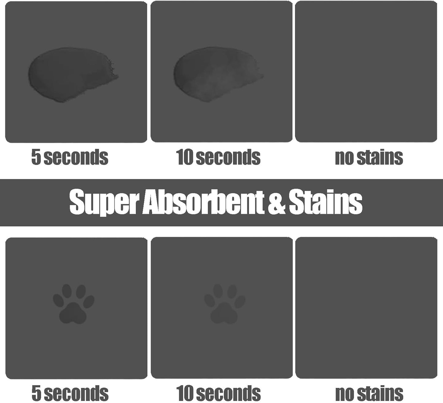 Large Pet Feeding Mat, 39.4" x 31.5" Absorbent Quick Dry Dog Mat for Food and Water Bowl, Non Skid Cat Bowl Mat, No Stains for Pet Water Dispenser Pet Supplies for Messy Drinkers