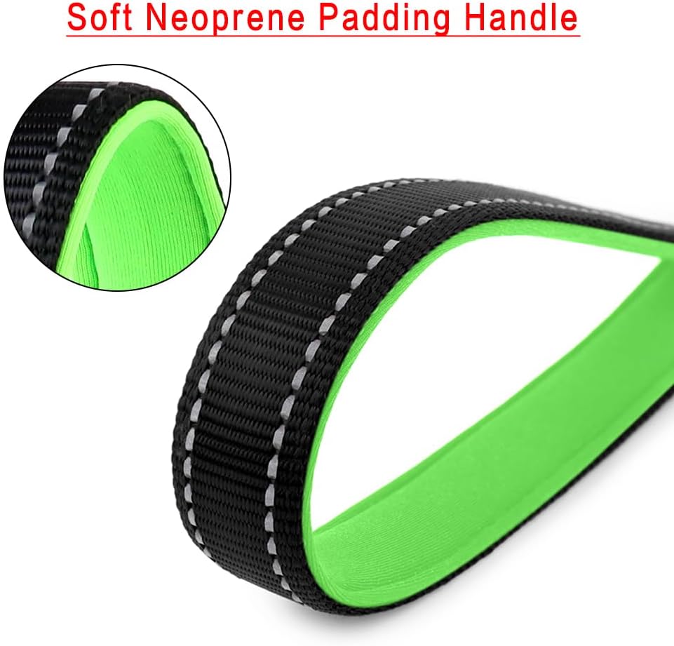 PLUTUS PET 10 Inch Short Dog Leash for Large Dogs with Locking Carabiner Clip & Padded Handle（10”, Black）