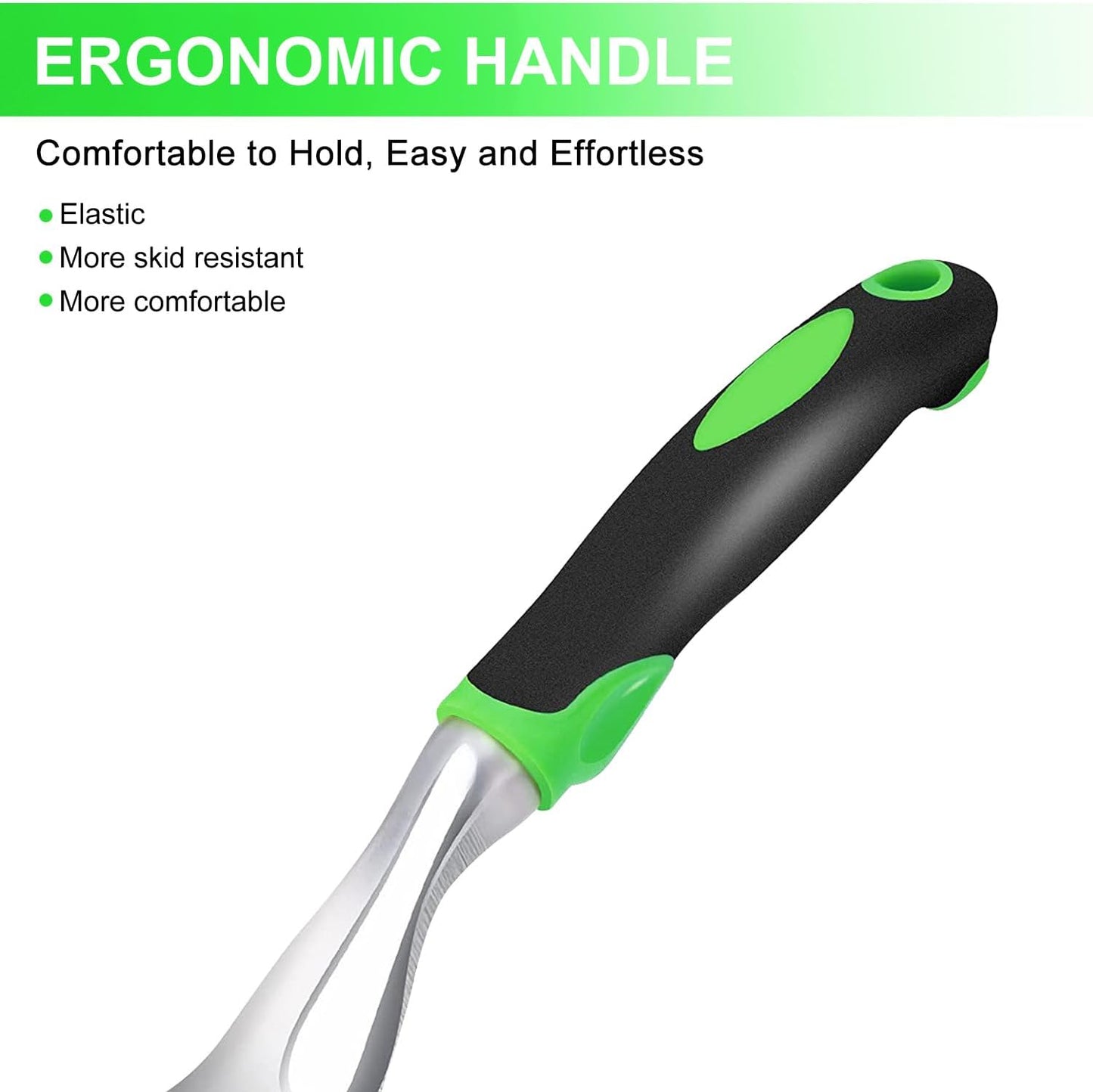 Kynup Garden Tools, Pitchforks, Garden Tools, Weeder Aluminum with Soft Rubberized Non-Slip Handle, Durable Garden Hand Tools Garden Gifts for Men Women