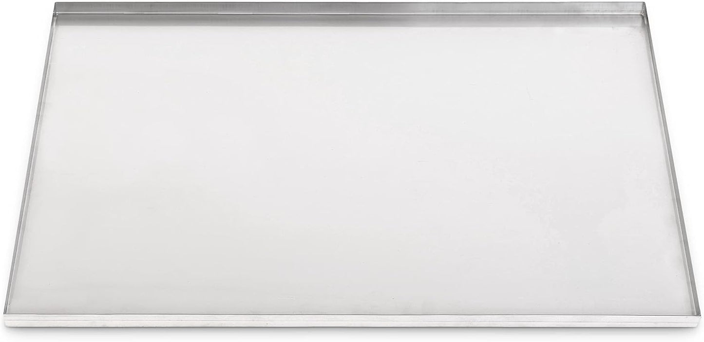 29.5" x 20.5" Metal Replacement Dog Crate Pan Chew Proof Crack Proof Pet Kennel Tray Central Dog Training Crate Pan Pet Supplies, Stainless Steel, 1" H