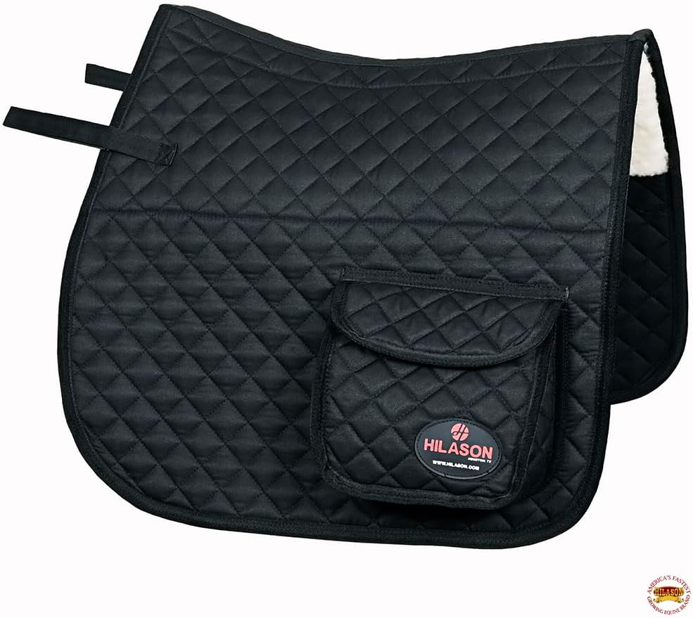 HILASON Western Horse Luxury Quilted Saddle Pads with Pockets | Pad