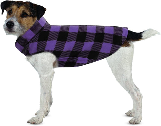 ASENKU Plaid Dog Fleece Vest, Warm Winter Coat Jacket - Soft Comfortable Pet Pajamas for Small & Medium Dogs
