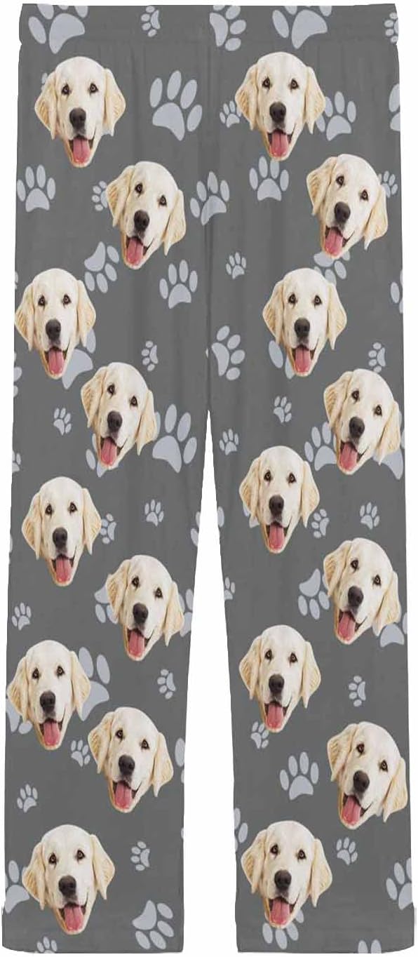MyPupSocks Customized Face Pajamas Pants Photo Pajama Bottoms for Men S-XXL