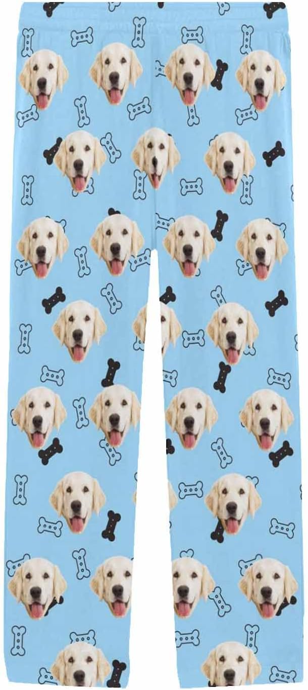 MyPupSocks Customized Face Pajamas Pants Photo Pajama Bottoms for Men S-XXL