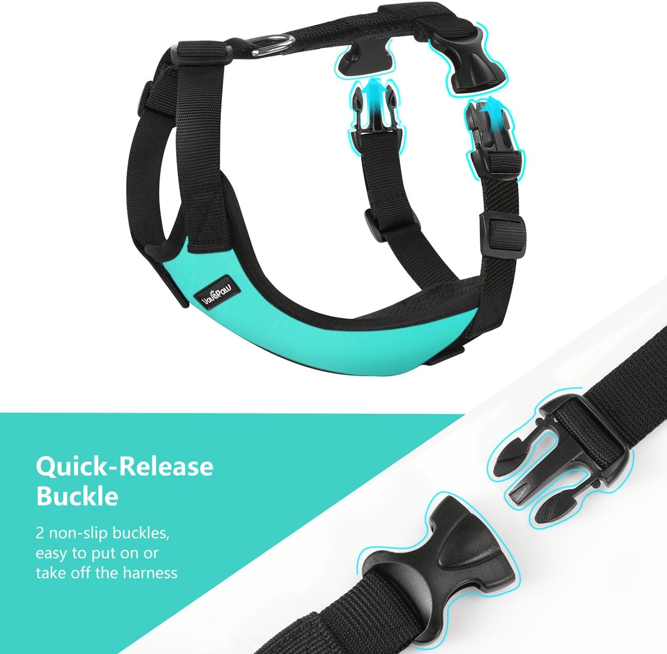 Dog Seat Belt, Safety Vest Dog Car Harness with Adjustable Buckle Dog Seat Belt for Vehicle Nylon Pet Safety Seat Belts Heavy Duty(XXL, Blue)